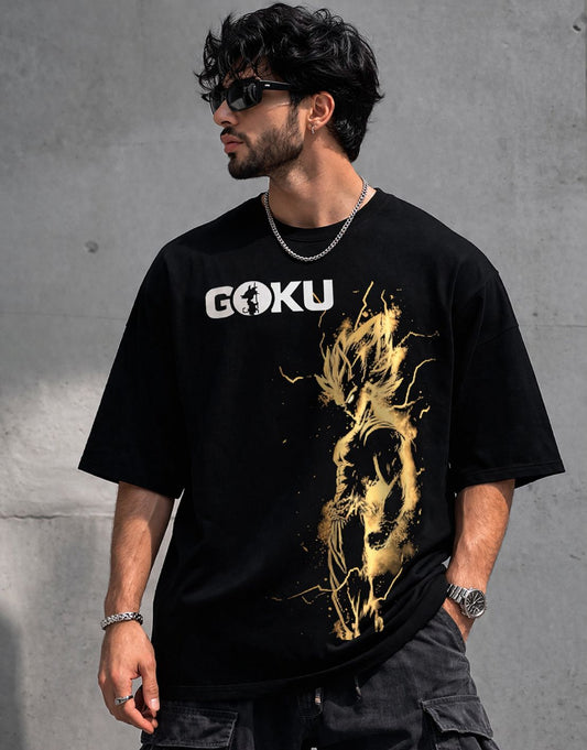 GOKU Oversized Graphic T-Shirt | Premium Streetwear Anime Tee (Black)